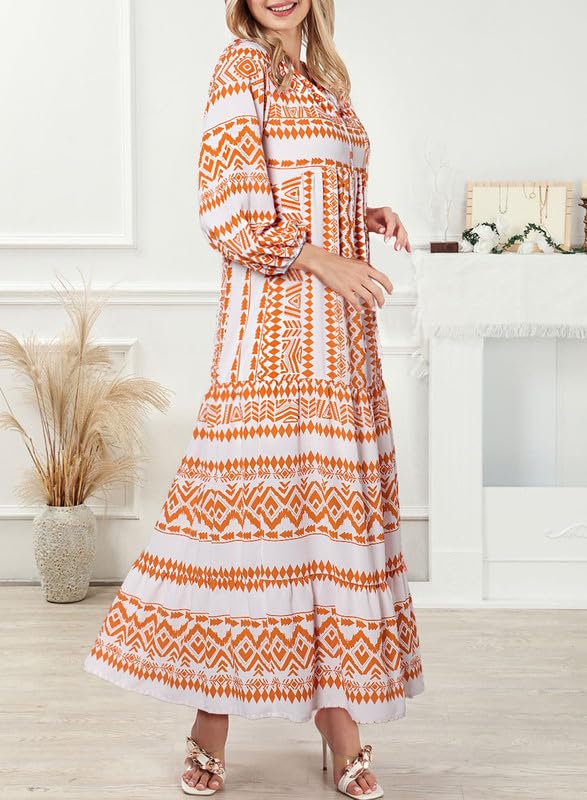 AlwaysdwellTM - 💥Special sale - Women's Puff Sleeve Floral Boho Maxi Dress
