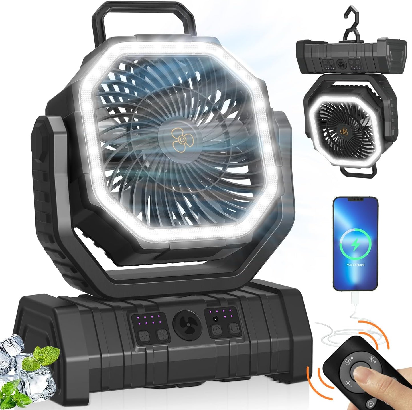 alwaysdwell™-Portable Camping Fan Rechargeable (free delivery)