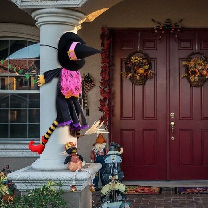 🎃Large Crashing Witch Halloween Decorations🧙‍♀