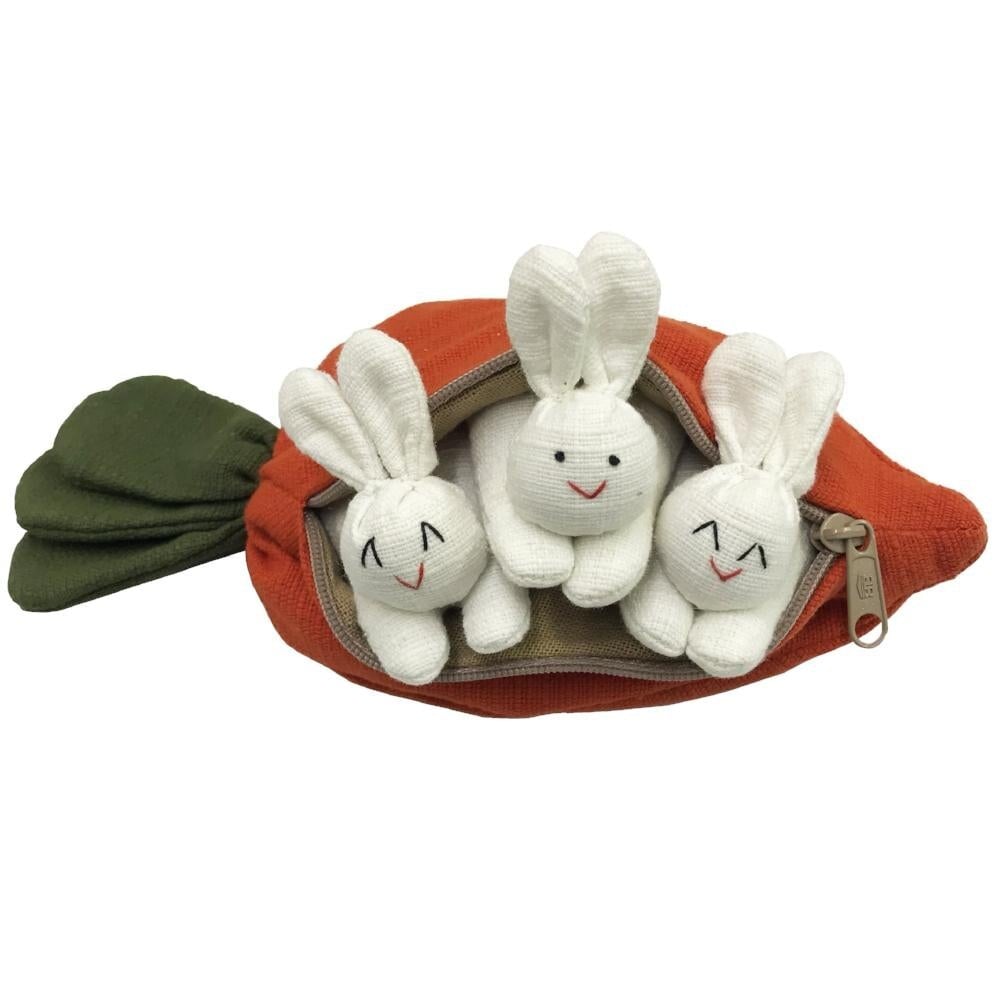 🎁 Hide-and-Seek Bunnies in Carrot Pouch