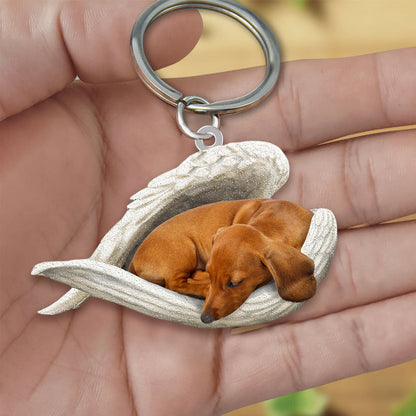 alwaysdwell™-Dachshund Sleeping Angel Acrylic Keychain