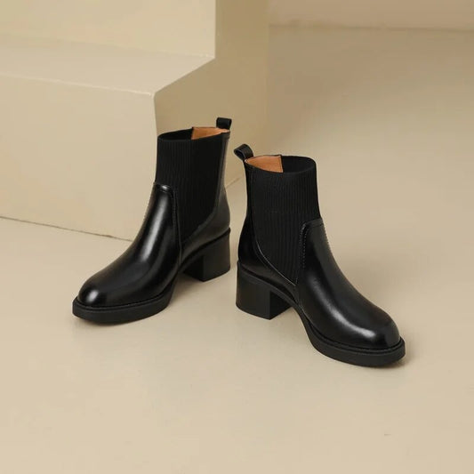lusailstore™ - British style stretch slim fit sock boots