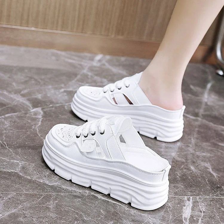 AlwaysdwellTM - Lightweight Thick-sole Hollowed Breathable Shoes for Women