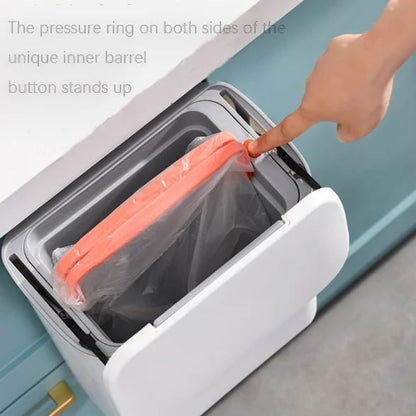 9L Kitchen Slide/Wall Mount/Portable Trash Can