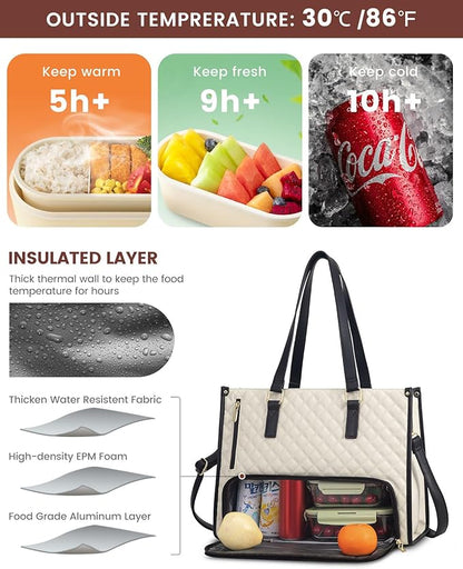 AlwaysdwellTM - 🍱 The Ultimate 2-in-1 Tote Bag – Where Elegance Meets Functionality! 🍽️