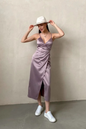 alwaysdwellTM - Suspender solid color evening dress