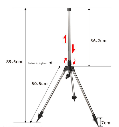 alwaysdwell™-Stainless Steel Rotary Irrigation Tripod Telescopic Support Sprinkler