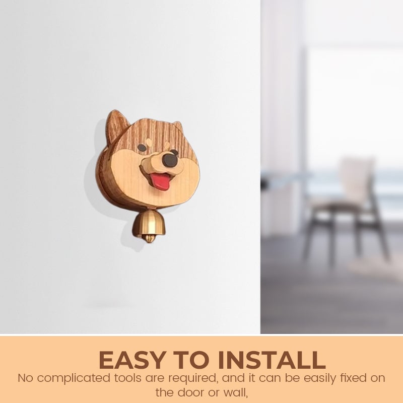 alwaysdwellTM - Handmade pure wood Shiba Inu wind chime doorbell🐶