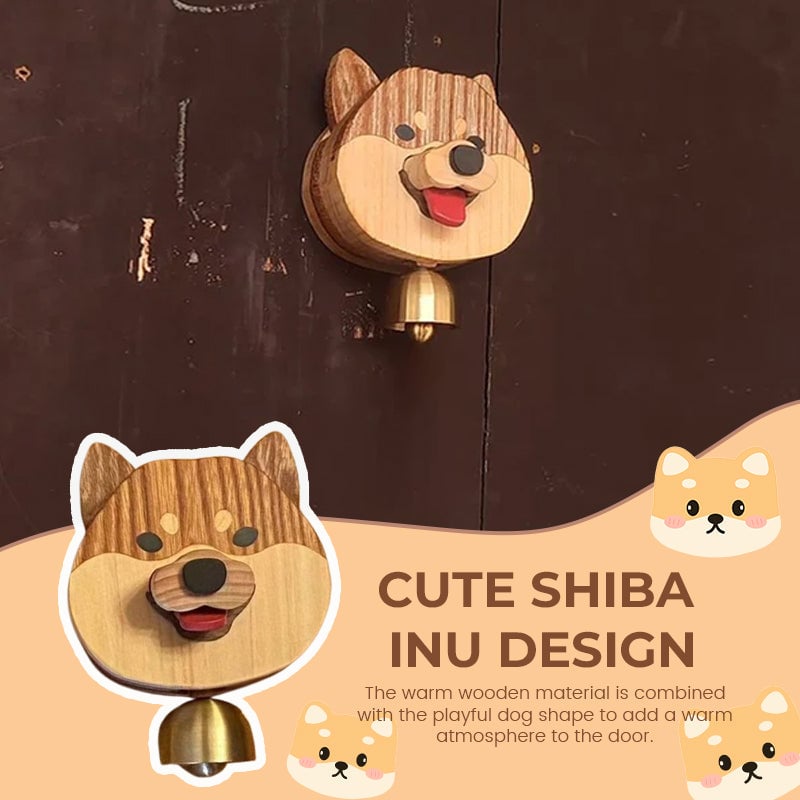 alwaysdwellTM - Handmade pure wood Shiba Inu wind chime doorbell🐶