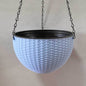 alwaysdwellTM - Plastic Rattan Hanging Planter Basket with Drainage Hole