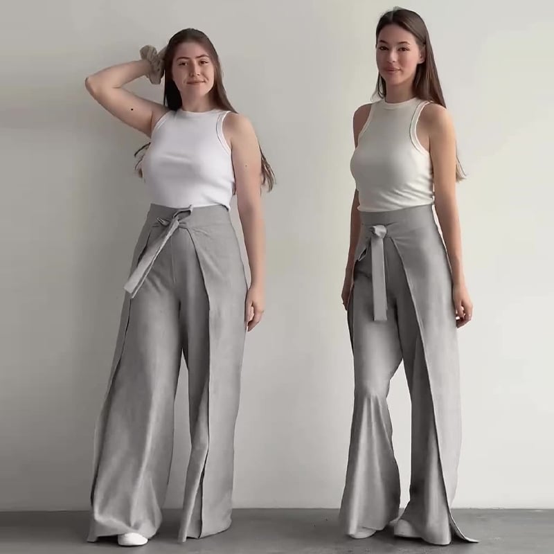 alwaysdwellTM - Women's Solid Color Strappy Trousers