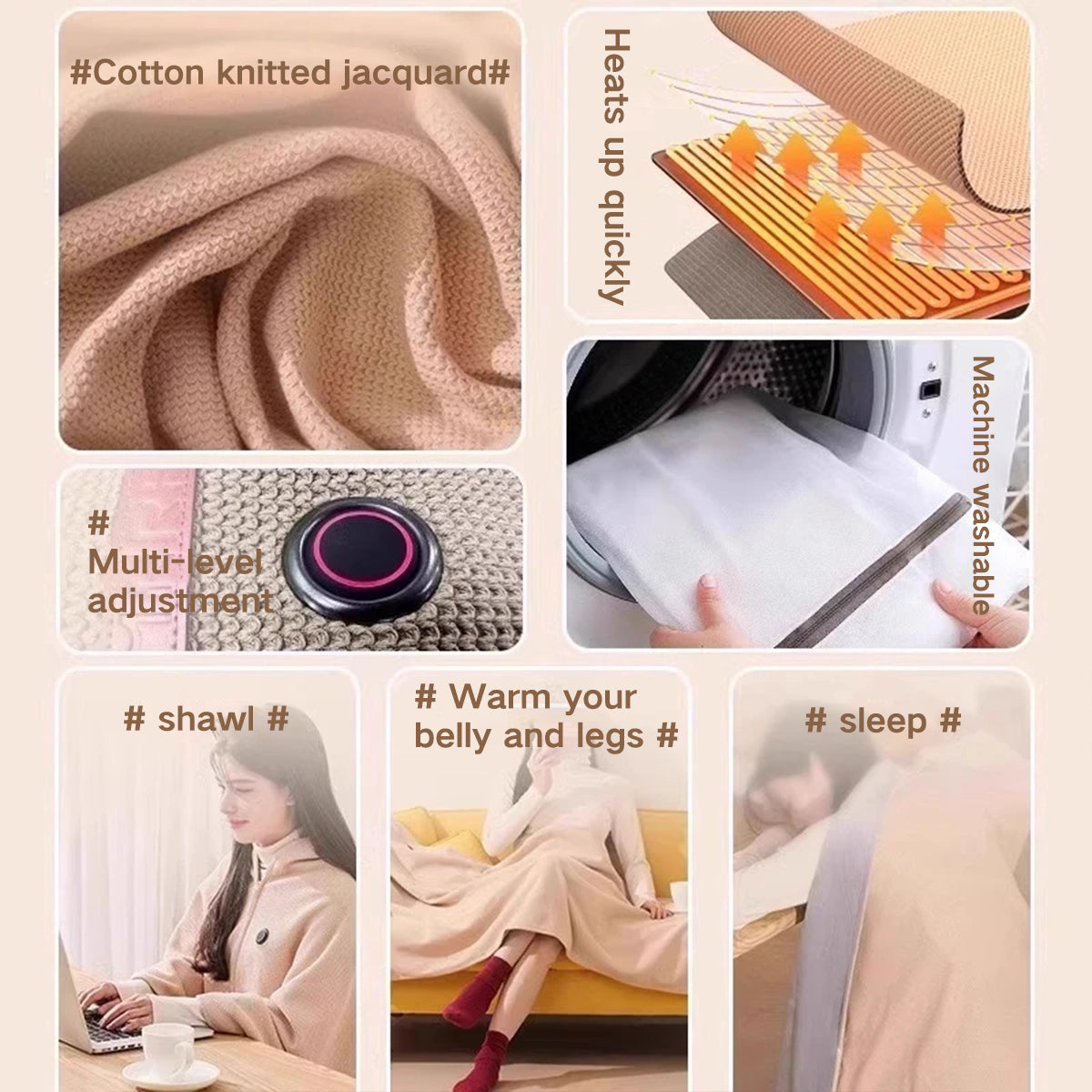 AlwaysdwellTM - Portable Heated Shawl (Buy 2 Free Shipping)