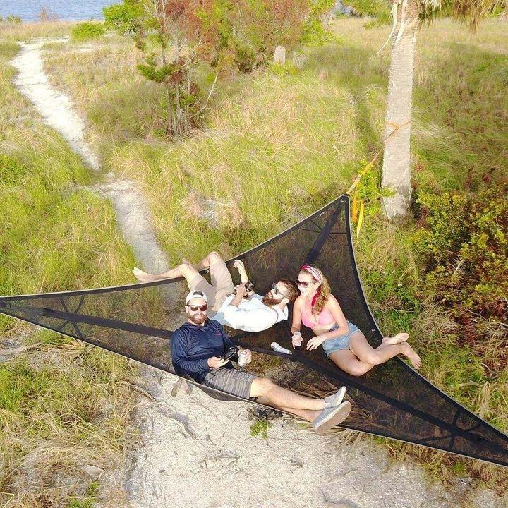 🔥Last Day Promotion 49% OFF🔥MULTI-PERSON HAMMOCK- PATENTED 3 POINT DESIGN🔥(Free Worldwide Freight)