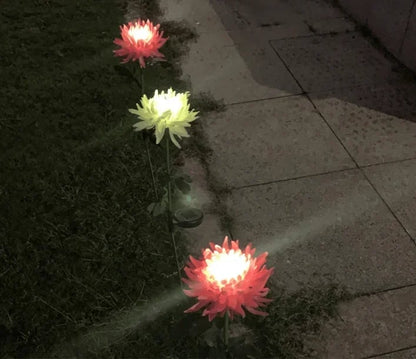 🎁Summer Hot Sale -47% OFF🎁 - SPRING ARTIFICIAL Chrysanthemum SOLAR GARDEN STAKE LED