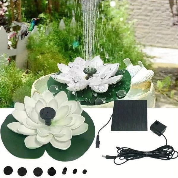 🔥BUY 2 GET 10% OFF🔥Lotus Shaped Solar Fountain Pond Decorative