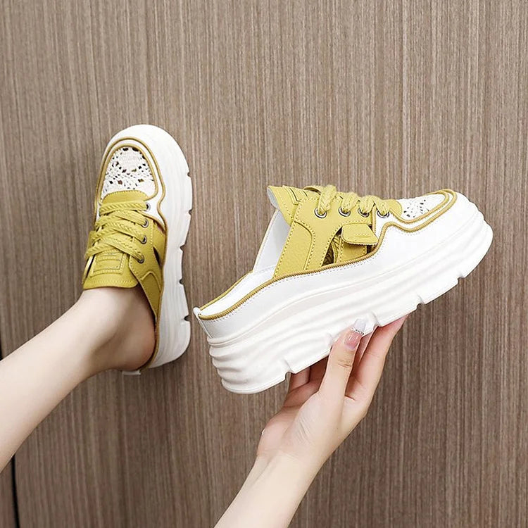 AlwaysdwellTM - Lightweight Thick-sole Hollowed Breathable Shoes for Women