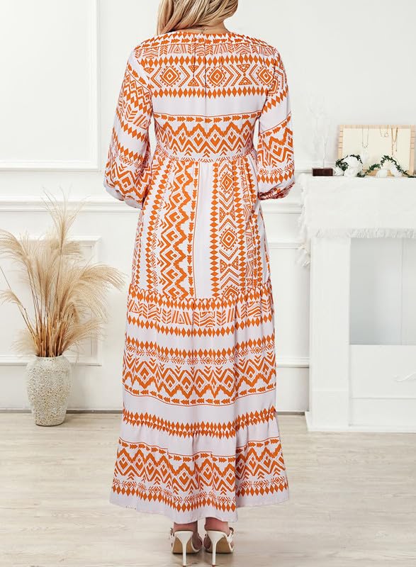 AlwaysdwellTM - 💥Special sale - Women's Puff Sleeve Floral Boho Maxi Dress