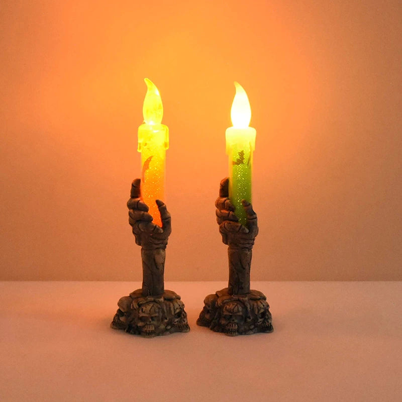 Halloween Ghost Hand Electronic Skull Candle