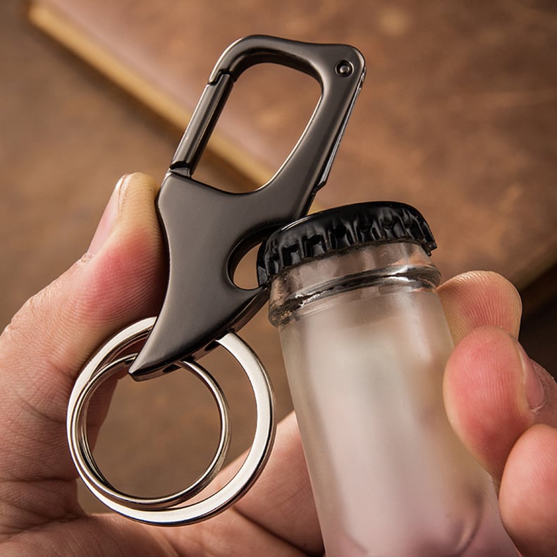 🔥49% OFF🔥Multifunctional pendant bottle opener metal double ring key chain