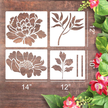 alwaysdwell™-🏡This Week's Special Sale -Garden Fence Large Flower Stencils🌻DIY Decoration