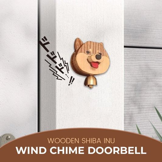 alwaysdwellTM - Handmade pure wood Shiba Inu wind chime doorbell🐶