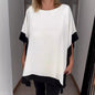 alwaysdwellTM - Women's Loose Batwing Sleeve Color Block T-Shirt