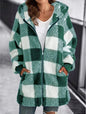 alwaysdwellTM - Women Oversized Hoodie Plaid Loose Overcoat