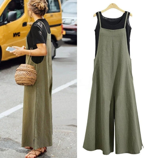 alwaysdwellTM - Women's Sleeveless Oversized Casual Jumpsuit