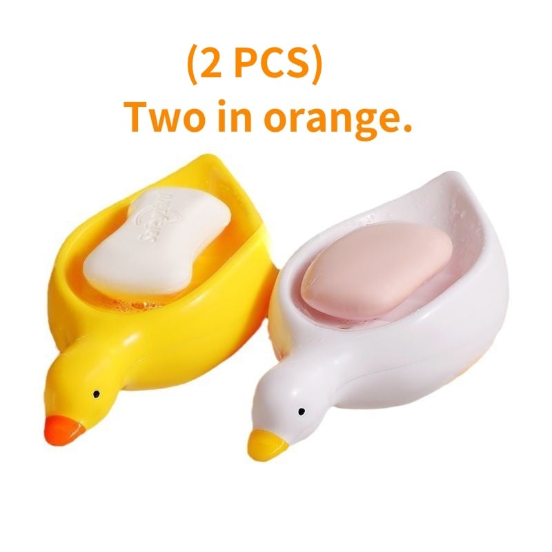 🔥🔥2024 HOT SALE 49% OFF - Cute Ceramic Duck Soap Storage Drainer Box No Standing Water