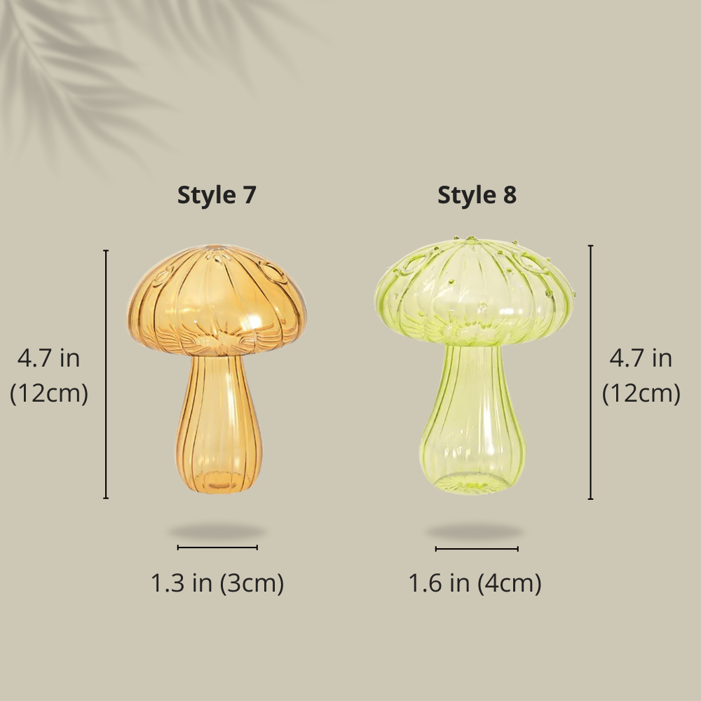 Glass Mushroom Vases