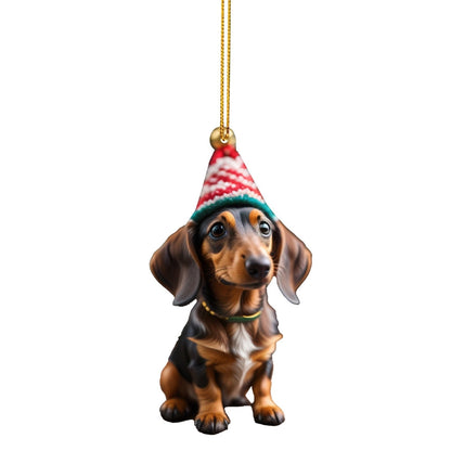 Cute dog ornaments(2D Flat)