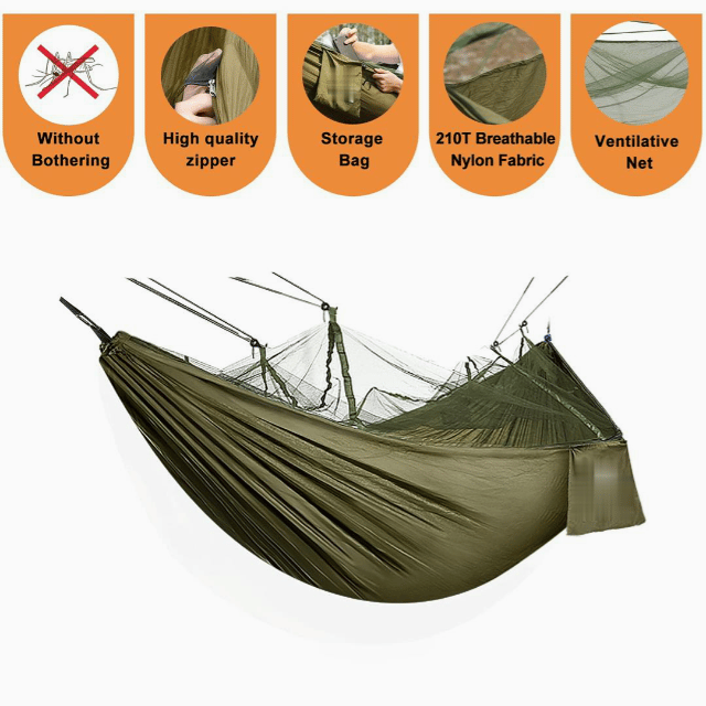 Outdoor Mosquito Net Hammock-(Protects against all insects)