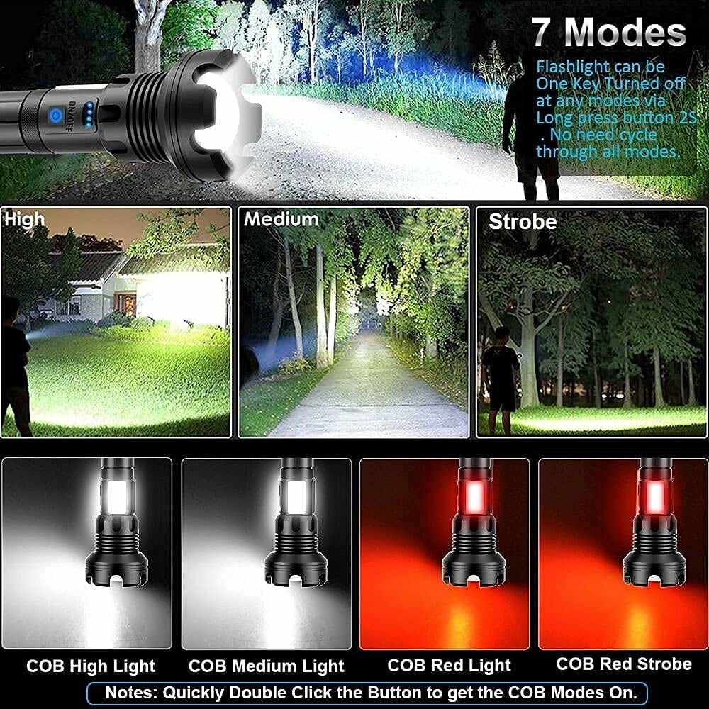 🎁LED Rechargeable Tactical Laser Flashlight