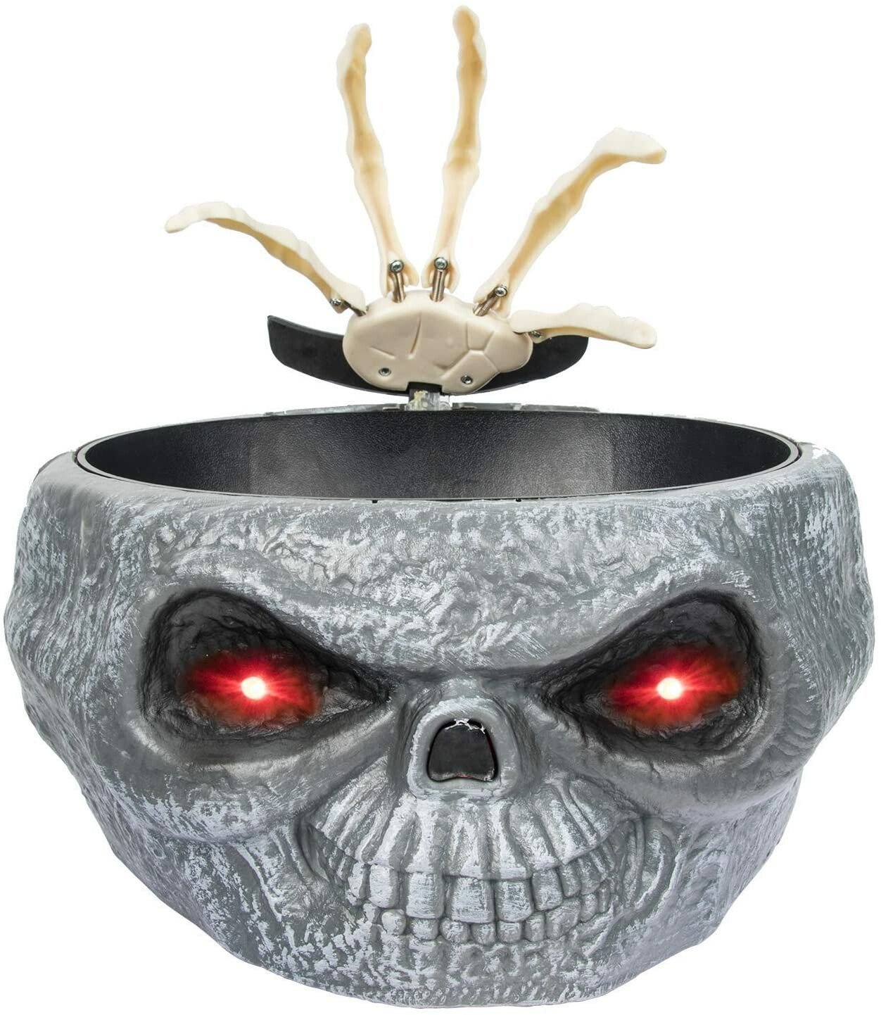 🎃Halloween candy skull bowl with movable skeleton hand