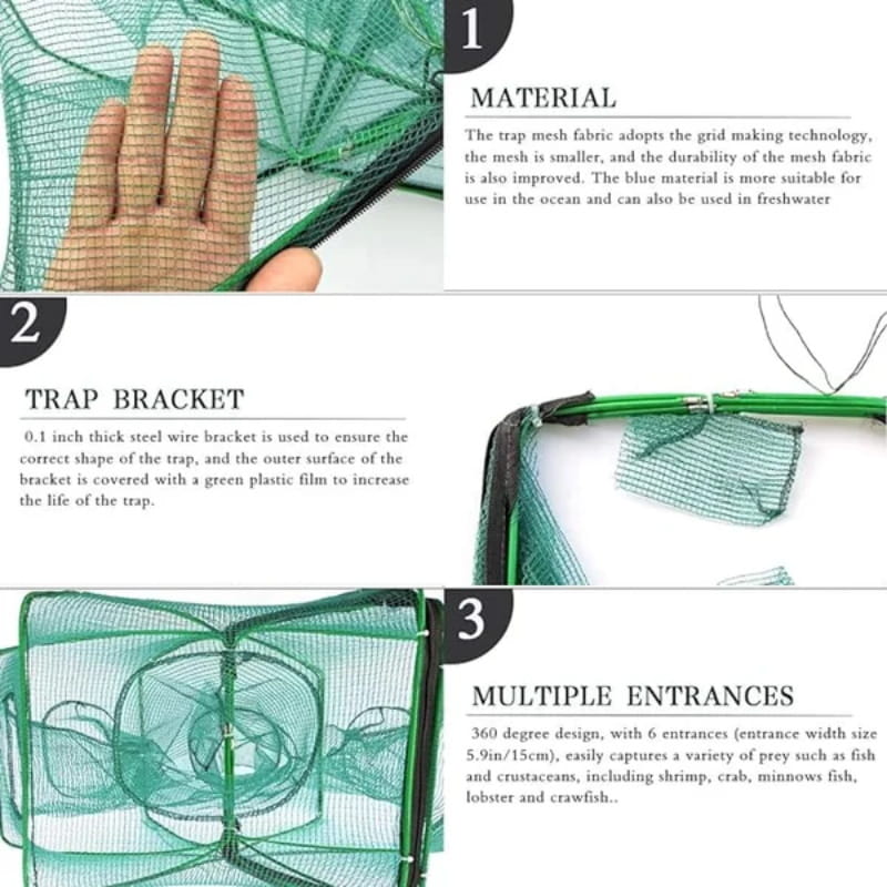 alwaysdwellTM - Auto-Foldable Strengthened Fishing Trap Net