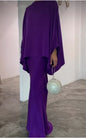 alwaysdwellTM - Fashionable solid color irregular top and skirt suit