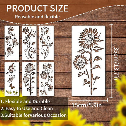 alwaysdwell™-🏡This Week's Special Sale -Garden Fence Large Flower Stencils🌻DIY Decoration