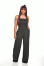 alwaysdwell™ - Off Shoulder Solid Color Smocked Jumpsuit