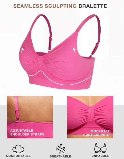 AlwaysdwellTM - Women's Wireless Sculpt Bra Comfort Bralettes No Underwire Unlined Cami Bra