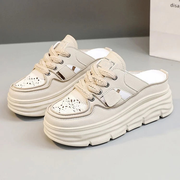AlwaysdwellTM - Lightweight Thick-sole Hollowed Breathable Shoes for Women