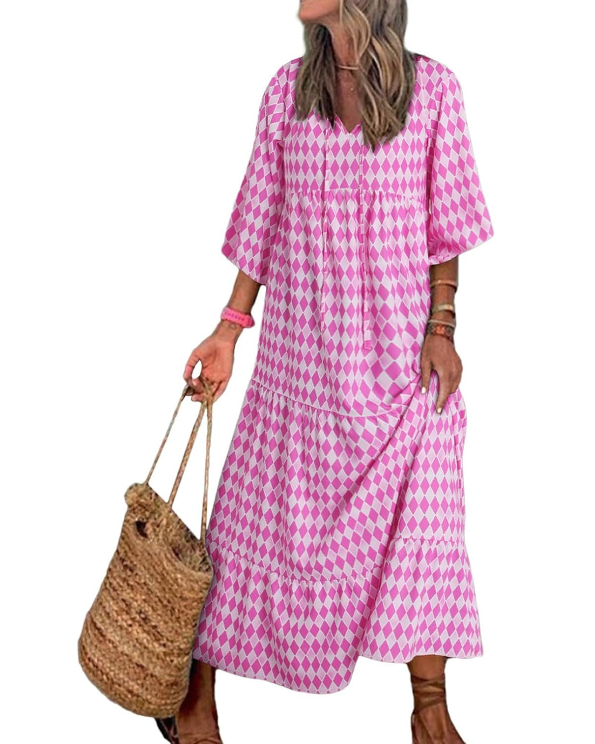 AlwaysdwellTM - 💥Special sale - Women's Puff Sleeve Floral Boho Maxi Dress