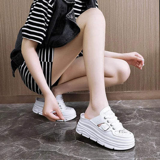 AlwaysdwellTM - Lightweight Thick-sole Hollowed Breathable Shoes for Women