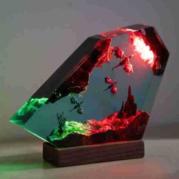 Resin 3D Dragon Lighting Night Light