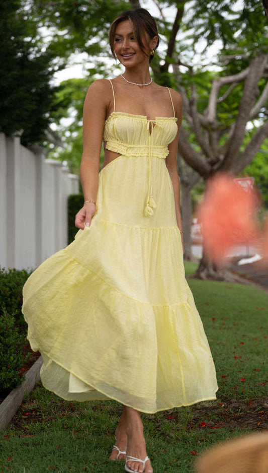 Women Sleeveless Stitching Swing Maxi Dress (Buy 2 Free Shipping)