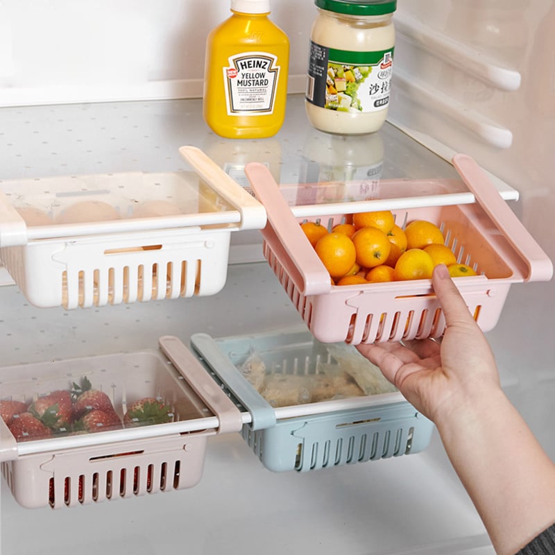 Refrigerator storage basket rack!🔥