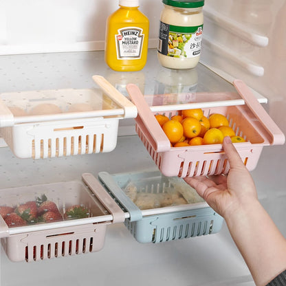 Refrigerator storage basket rack!🔥