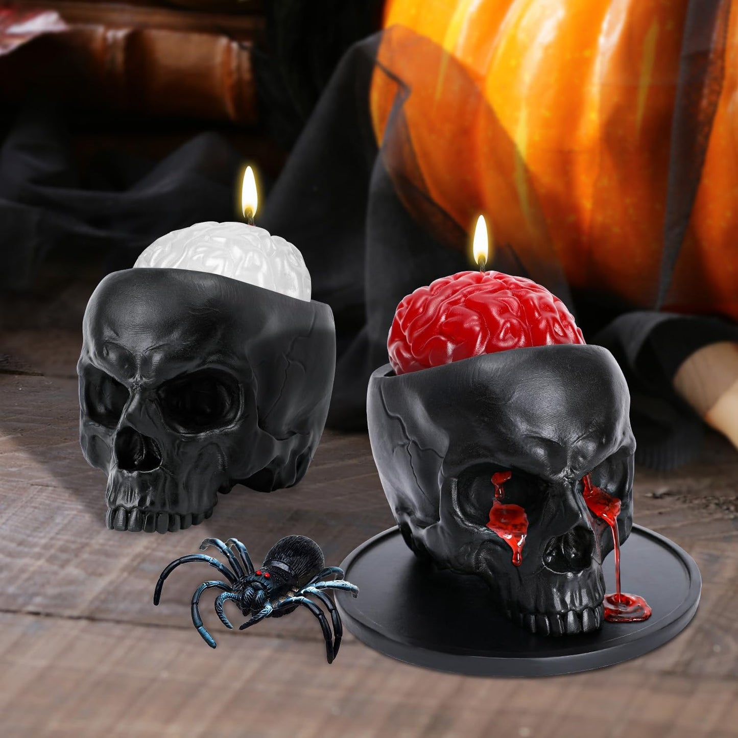 alwaysdwellTM - Gothic Skull Bleeding Candle ( With candle )