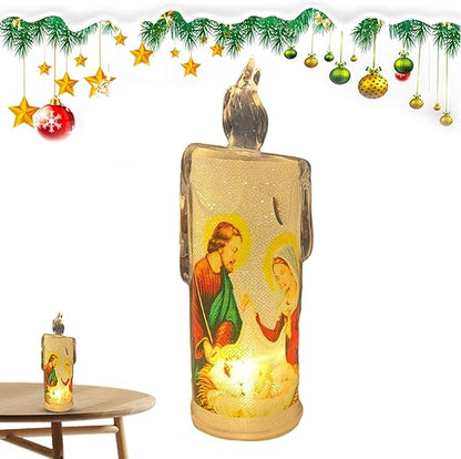 alwaysdwellTM - 🕯️🕯️LED prayer flameless candles, Jesus saints religious decoration, Christmas Easter gift