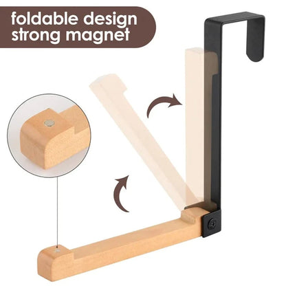 alwaysdwellTM - Foldable Wood Over The Door Hooks