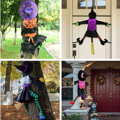 🎃Large Crashing Witch Halloween Decorations🧙‍♀